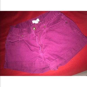 Premium Denim burgundy shorts